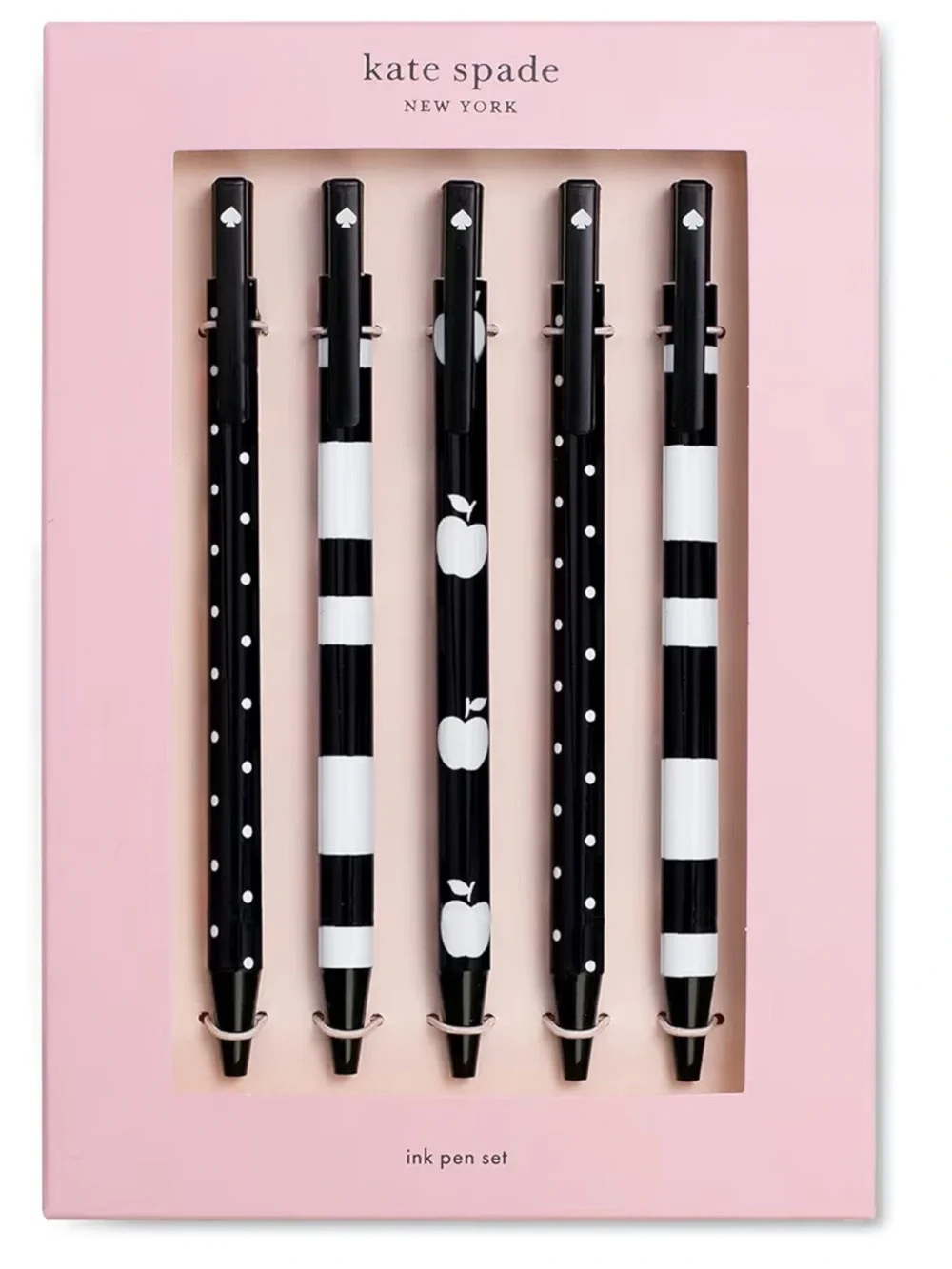 kate spade Black & White Patterned Ink Pen Set